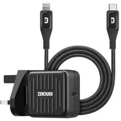Zendor Wall Charger Type C to Lightning 20 Watts Black